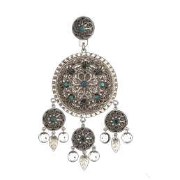 Produktbilde av Dalar liten med grøn stein, oksidert