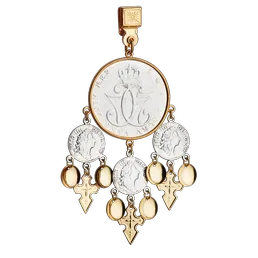 Produktbilde av Myntdalar med forgylte lauv, oksidert