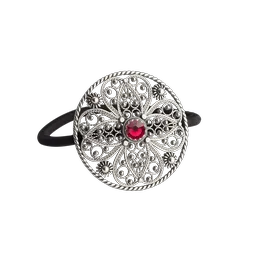 Produktbilde av H&aring;rstrikk - Filigran med stein, stor, oksidert